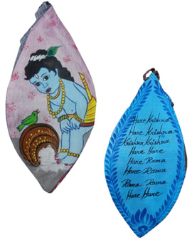 Bal Krishna Hand Printed Bead Bags