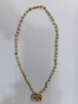 Tulsi Neckbead Small Round Beads With Sri Radha Locket