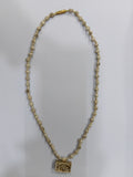 Tulsi Neckbead Small Round Beads With Sri Radha Locket