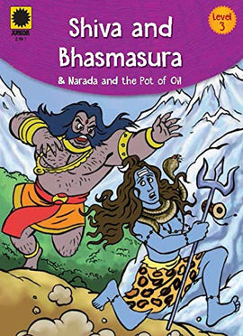 Shiva and Bhasmasura and Narada and the Pot of Oil