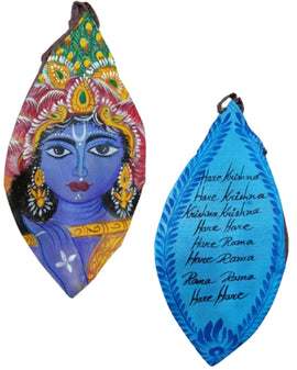 Krishna's Face Hand Painted Bead Bags