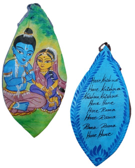 Radha Krishna Loves Face Hand Painted Bead Bags