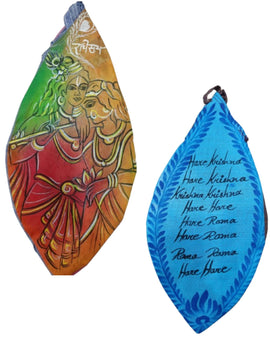 Radha Krishna Hand Painted Bead Bags